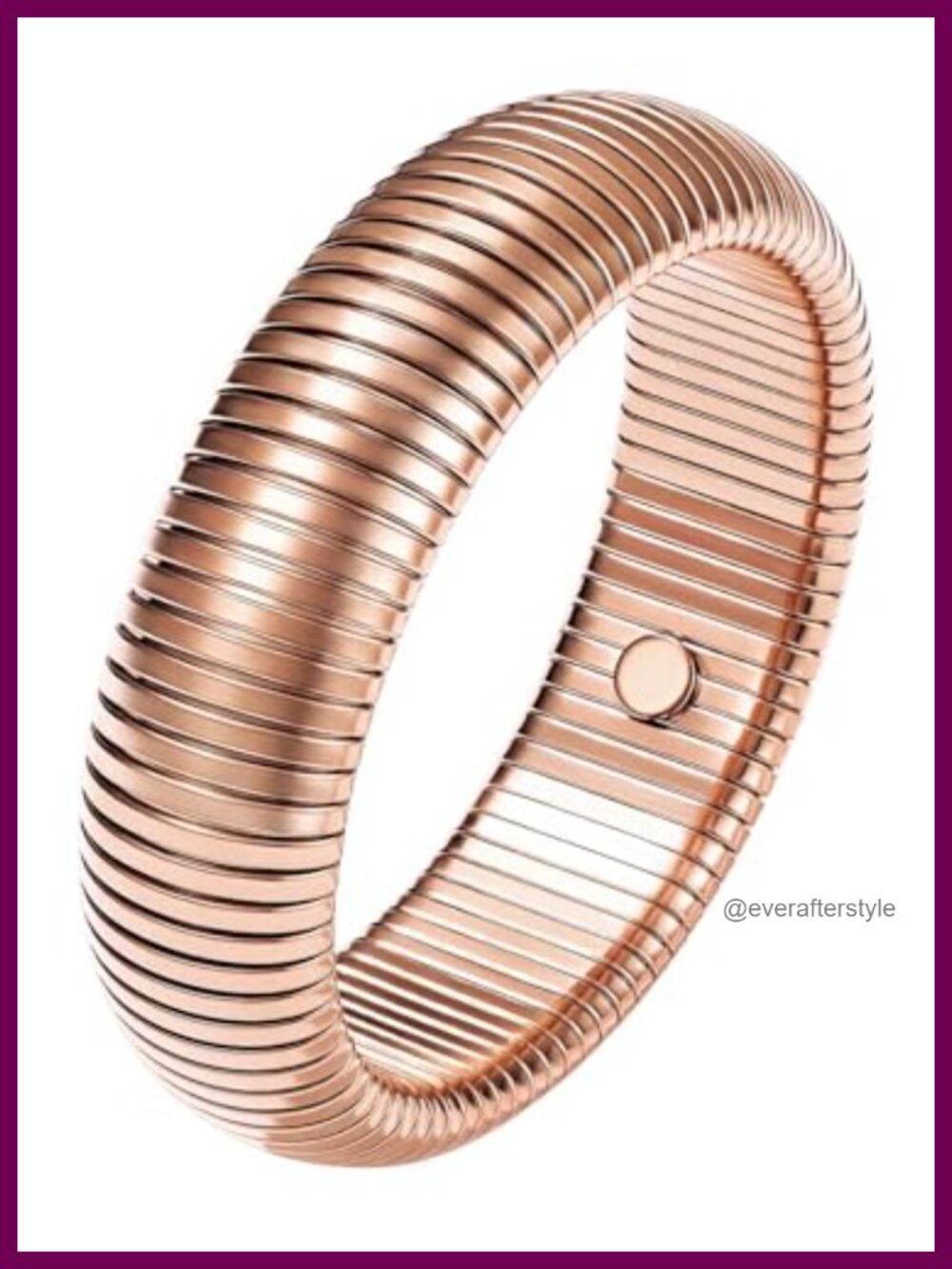 Stainless Steel Stretch Bangle Bracelet Wide Stackable for Women